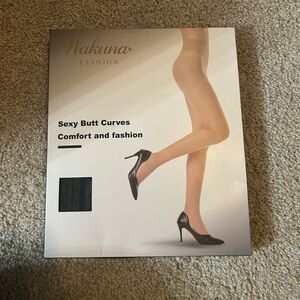 Wakuna Fashion XL Black Tights 2 Pair NWT